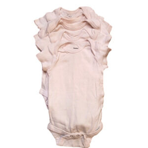 GERBER white onsies. Size 3-6 months. 5 for $12 or $5ea. EXCELLENT CONDITION!